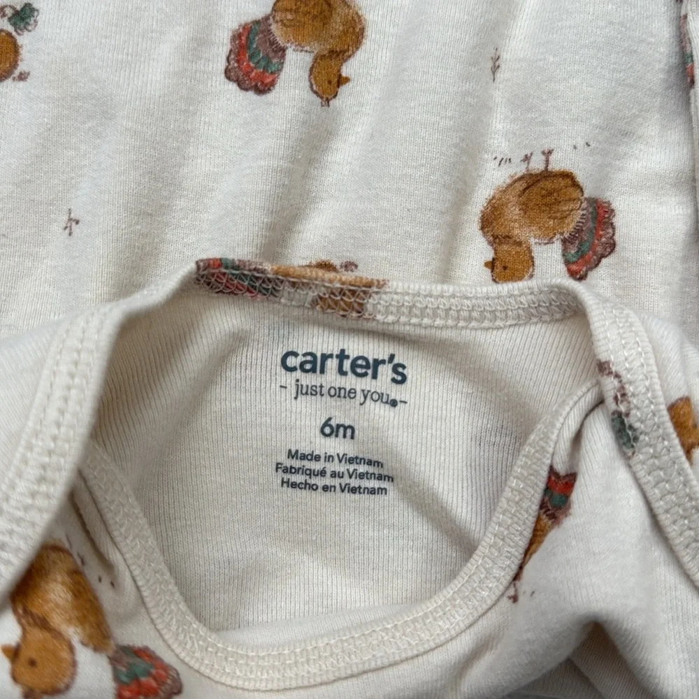 Carter’s Turkey pumpkin set unisex baby 6 months Thanksgiving holiday party fall
